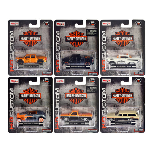 Harley Davidson Assortment (2023) Set of 6 pieces 1/64 Diecast Model Cars by Maisto