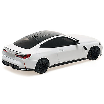 2020 BMW M4 White with Carbon Top Limited Edition to 720 pieces Worldwide 1/18 Diecast Model Car by Minichamps