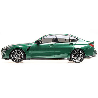 2020 BMW M3 Green Metallic with Carbon Top Limited Edition to 800 pieces Worldwide 1/18 Diecast Model Car by Minichamps