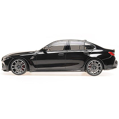 2020 BMW M3 Black Metallic with Carbon Top Limited Edition to 732 pieces Worldwide 1/18 Diecast Model Car by Minichamps