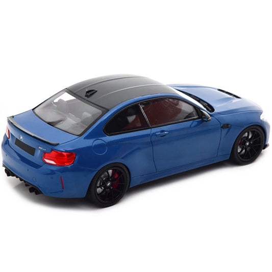 2020 BMW M2 CS Blue Metallic with Carbon Top 1/18 Diecast Model Car by Minichamps