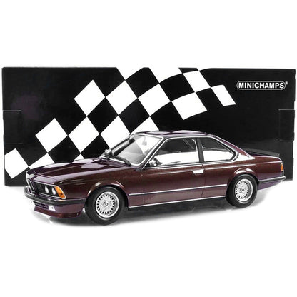 1982 BMW 635 CSi Red Metallic 1/18 Diecast Model Car by Minichamps