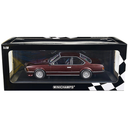 1982 BMW 635 CSi Red Metallic 1/18 Diecast Model Car by Minichamps