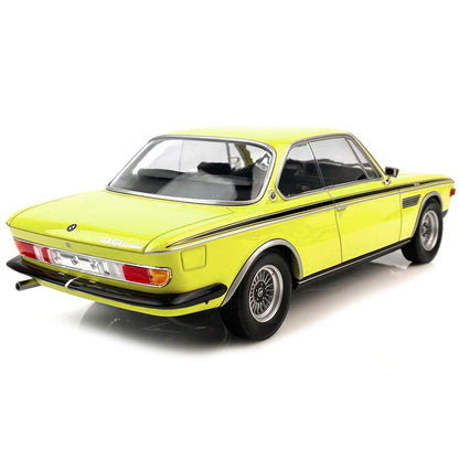 1971 BMW 3.0 CSL Yellow with Black Stripes Limited Edition to 600 pieces Worldwide 1/18 Diecast Model Car by Minichamps