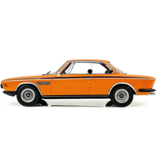 1971 BMW 3.0 CSL Orange with Black Stripes Limited Edition to 600 pieces Worldwide 1/18 Diecast Model Car by Minichamps