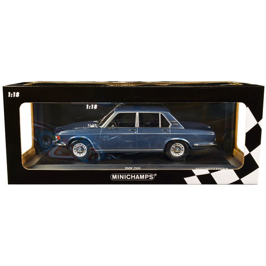 1968 BMW 2500 Blue Metallic Limited Edition to 504 pieces Worldwide 1/18 Diecast Model Car by Minichamps