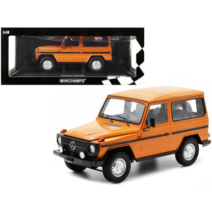 1980 Mercedes-Benz G-Model (SWB) Orange with Black Stripes Limited Edition to 504 pieces Worldwide 1/18 Diecast Model Car by Minichamps