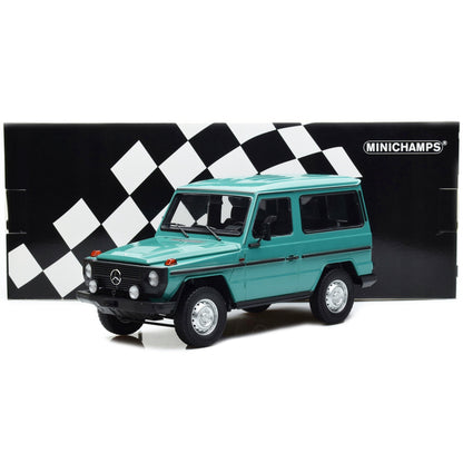 1980 Mercedes-Benz G-Model (SWB) Turquoise with Black Stripes Limited Edition to 504 pieces Worldwide 1/18 Diecast Model Car by Minichamps