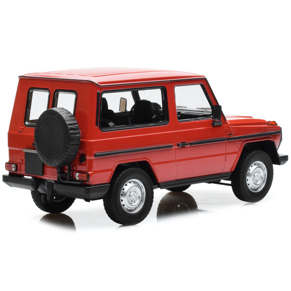 1980 Mercedes-Benz G-Model (SWB) Red with Black Stripes Limited Edition to 504 pieces Worldwide 1/18 Diecast Model Car by Minichamps