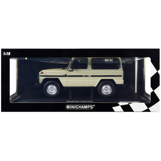 1980 Mercedes-Benz G-Model (SWB) Gray with Black Stripes Limited Edition to 504 pieces Worldwide 1/18 Diecast Model Car by Minichamps