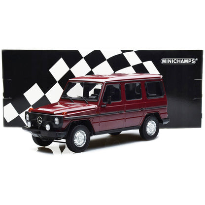 1980 Mercedes-Benz G-Model (LWB) Dark Red with Black Stripes Limited Edition to 402 pieces Worldwide 1/18 Diecast Model Car by Minichamps