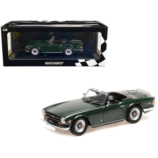 1969 Triumph TR6 Convertible Dark Green Limited Edition to 504 pieces Worldwide 1/18 Diecast Model Car by Minichamps