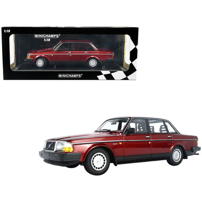 1986 Volvo 240 GL Dark Red Metallic Limited Edition to 402 pieces Worldwide 1/18 Diecast Model Car by Minichamps