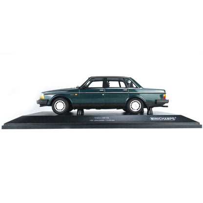 1986 Volvo 240 GL Petrol Blue Metallic Limited Edition to 402 pieces Worldwide 1/18 Diecast Model Car by Minichamps