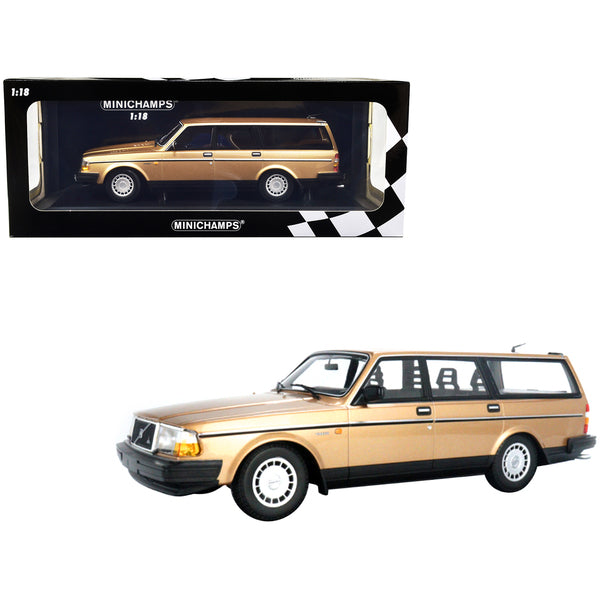 1986 Volvo 240 GL Break Gold Metallic Limited Edition to 402 pieces Worldwide 1/18 Diecast Model Car by Minichamps