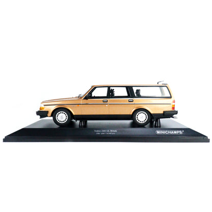 1986 Volvo 240 GL Break Gold Metallic Limited Edition to 402 pieces Worldwide 1/18 Diecast Model Car by Minichamps