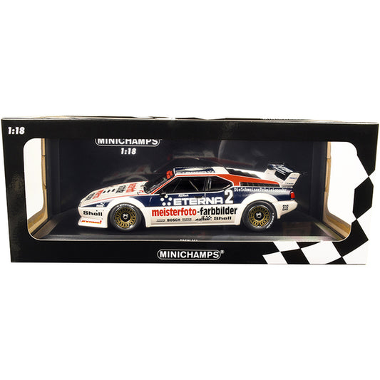 BMW M1 #2 Hans-Joachim Stuck Schnitzer Eterna Meisterphoto Team Winner Deutsche Automobil Rennsport Trophae Zolder (1982) Limited Edition to 300 pieces Worldwide 1/18 Diecast Model Car by Minichamps