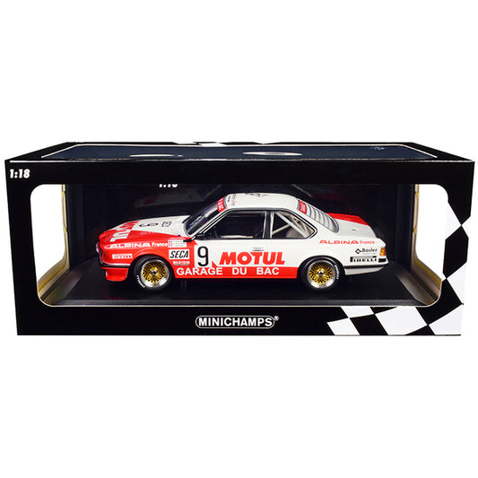 BMW 635 CSi #9 R. Hollinger - F. Giroix - J. Krucker "Motul / Garage du Bac" 24H of Spa (1984) Limited Edition to 300 pieces Worldwide 1/18 Diecast Model Car by Minichamps