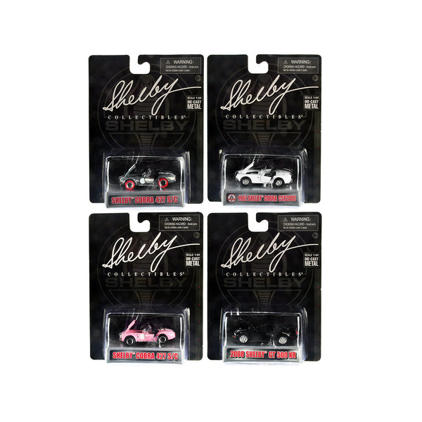 "Carroll Shelby 50th Anniversary" 4 piece Set 2022 Release Q 1/64 Diecast Model Cars by Shelby Collectibles