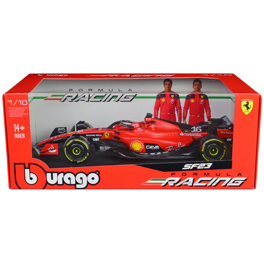 Ferrari SF-23 #16 Charles Leclerc Formula One F1 World Championship (2023) "Formula Racing" Series 1/18 Diecast Model Car by Bburago