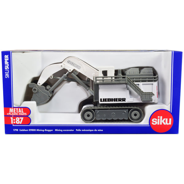 Liebherr R9800 Mining Excavator White and Gray 1/87 (HO) Diecast Model by Siku