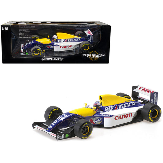 Williams Renault FW15C #2 Alain Prost "Canon" Winner F1 Formula One World Championship (1993) with Driver Limited Edition 1/18 Diecast Model Car by Minichamps