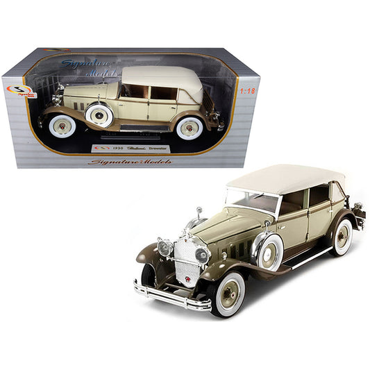 1930 Packard Brewster Tan and Coffee Brown 1/18 Diecast Model Car by Signature Models