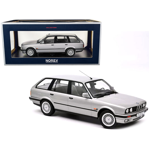 1991 BMW 325i Touring Silver Metallic 1/18 Diecast Model Car by Norev