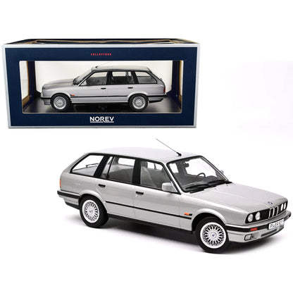 1991 BMW 325i Touring Silver Metallic 1/18 Diecast Model Car by Norev