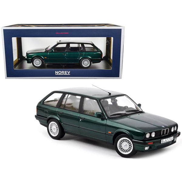 1990 BMW 325i Touring Green Metallic 1/18 Diecast Model Car by Norev