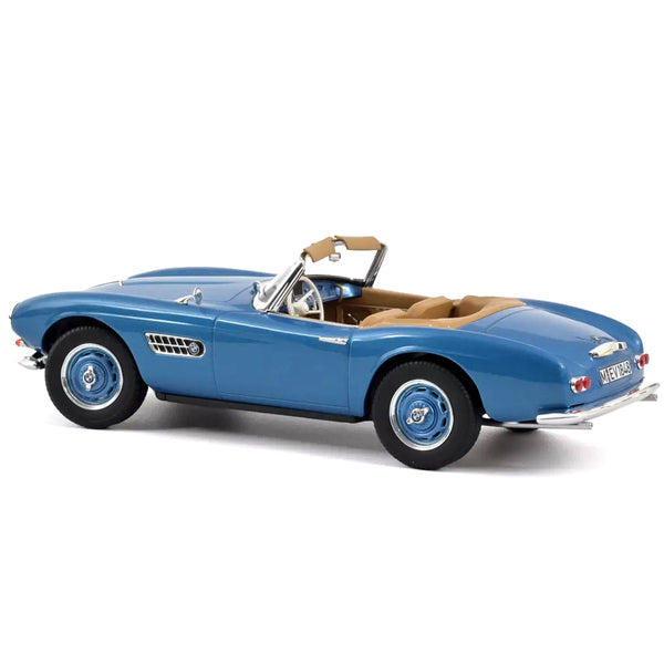 1957 BMW 507 Cabriolet Blue Metallic 1/18 Diecast Model Car by Norev