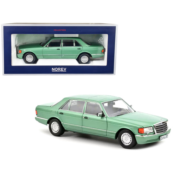 1991 Mercedes-Benz 560 SEL Light Green Metallic 1/18 Diecast Model Car by Norev