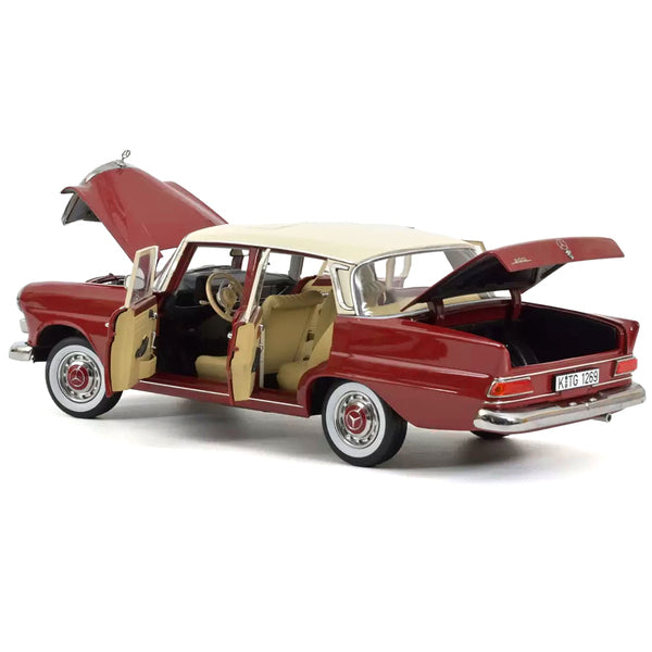 1966 Mercedes-Benz 200 Red with Beige Top 1/18 Diecast Model Car by Norev