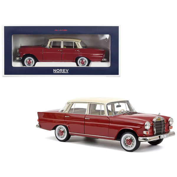 1966 Mercedes-Benz 200 Red with Beige Top 1/18 Diecast Model Car by Norev