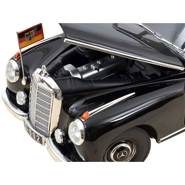 1955 Mercedes-Benz 300 Black "German Chancellor Konrad Adenauer" 1/18 Diecast Model Car by Norev