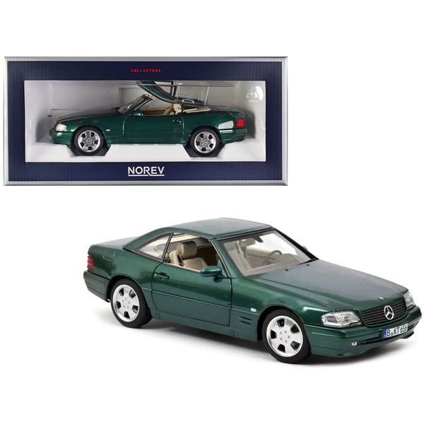 1999 Mercedes-Benz SL 500 Cabriolet Green Metallic 1/18 Diecast Model Car by Norev