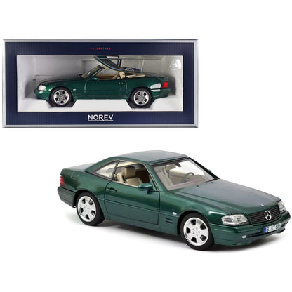 1999 Mercedes-Benz SL 500 Cabriolet Green Metallic 1/18 Diecast Model Car by Norev