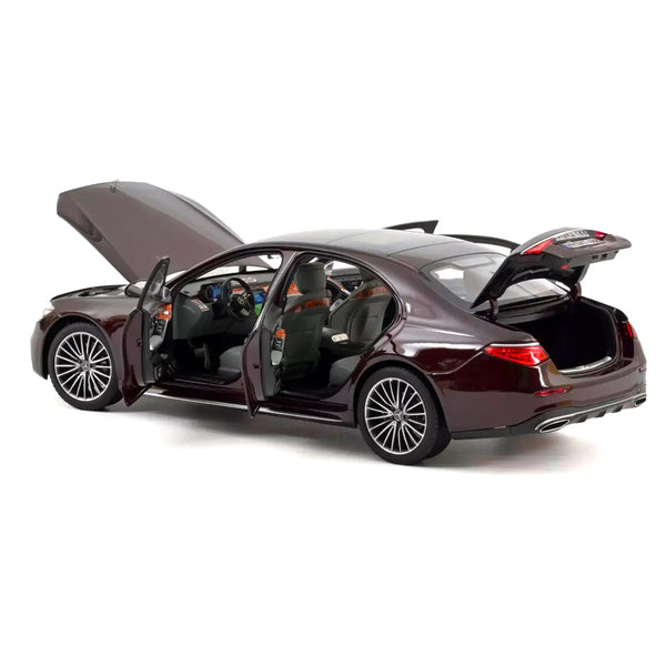 2021 Mercedes-Benz S-Class AMG-Line Dark Red Metallic 1/18 Diecast Model Car by Norev