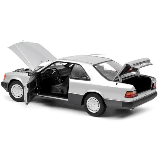 1990 Mercedes-Benz 300 CE-24 Coupe Silver Metallic and Black 1/18 Diecast Model Car by Norev