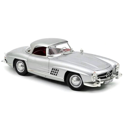 1957 Mercedes-Benz 300 SL Roadster Silver Metallic 1/18 Diecast Model Car by Norev