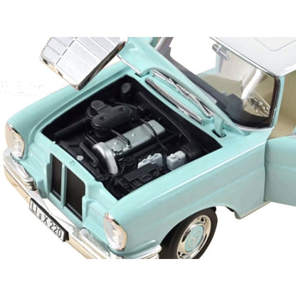 1965 Mercedes-Benz 220 S Light Blue with White Top 1/18 Diecast Model Car by Norev