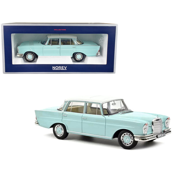 1965 Mercedes-Benz 220 S Light Blue with White Top 1/18 Diecast Model Car by Norev