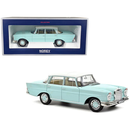 1965 Mercedes-Benz 220 S Light Blue with White Top 1/18 Diecast Model Car by Norev