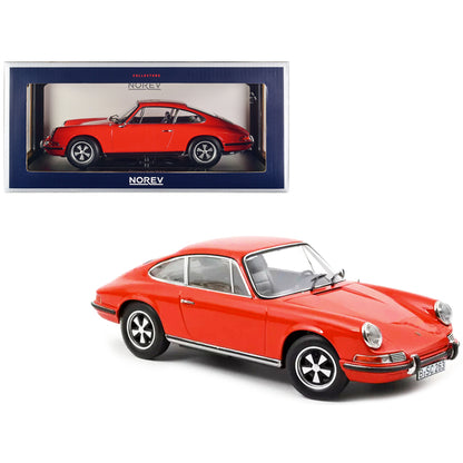 1969 Porsche 911 E Orange 1/18 Diecast Model Car by Norev