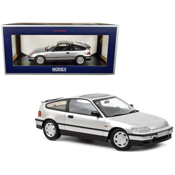 1990 Honda CRX Silver Metallic with Sunroof 1/18 Diecast Model Car by Norev