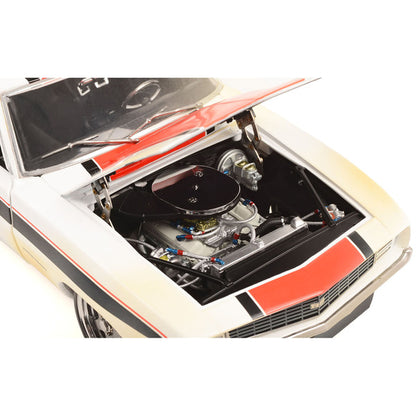 1969 Chevrolet Camaro RS #18 White with Red and Black Stripes (Raced Version) "Pro Touring - Texaco" Limited Edition to 498 pieces Worldwide 1/18 Diecast Model Car by GMP