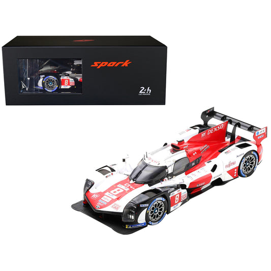 Toyota GR010 Hybrid #8 Sebastien Buemi - Brendon Hartley - Ryo Hirakawa Hypercar Class Winner "24 Hours of Le Mans" (2022) with Acrylic Display Case 1/18 Model Car by Spark