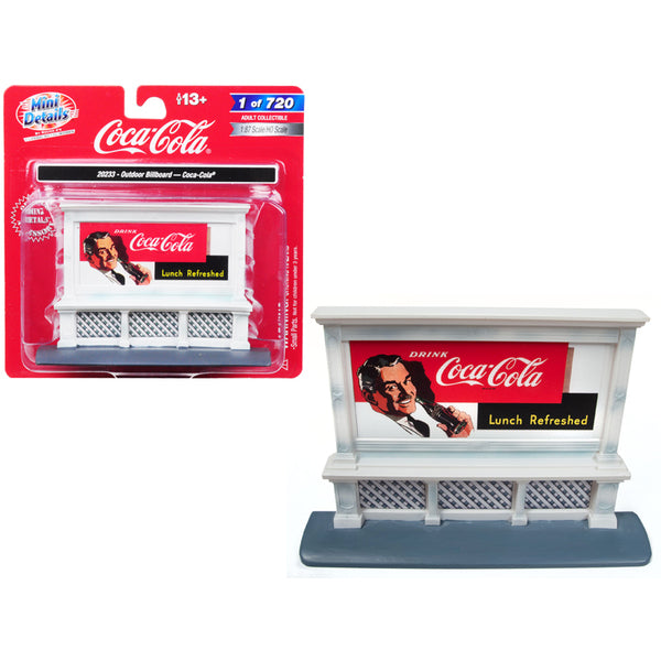 Outdoor Billboard "Coca Cola" for 1/87 (HO) Scale Models by Classic Metal Works