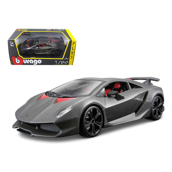 Lamborghini Sesto Elemento Matt Grey 1/24 Diecast Car Model by Bburago