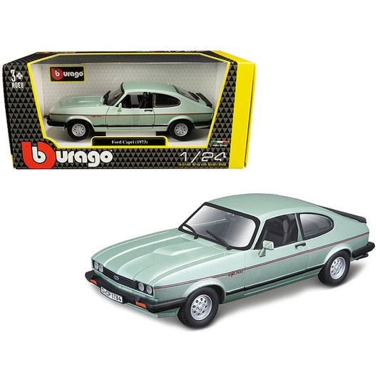 1982 Ford Capri Light Green Metallic 1/24 Diecast Model Car by Bburago